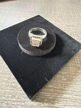 Vintage Silpada 925 Sterling Silver Princess Cut Cubic Zirconia Ring Size 7